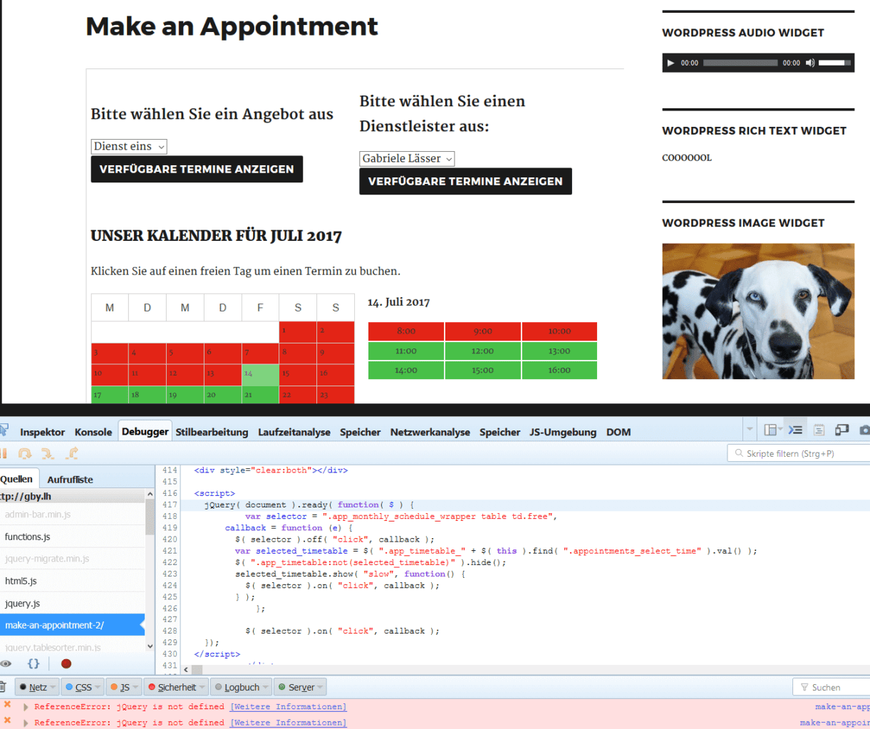 inline script