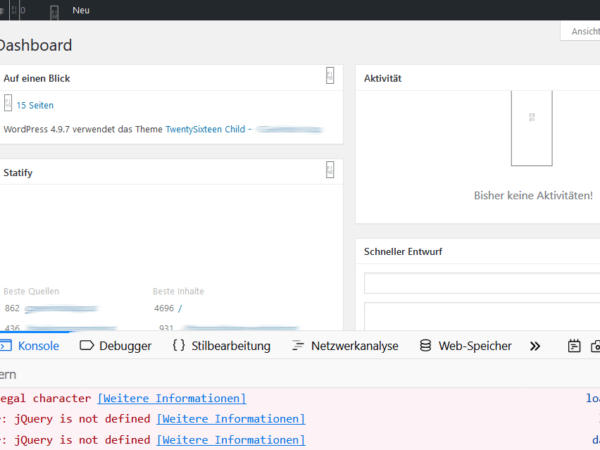 Quick Fix für SyntaxError: illegal character in load-scripts.php