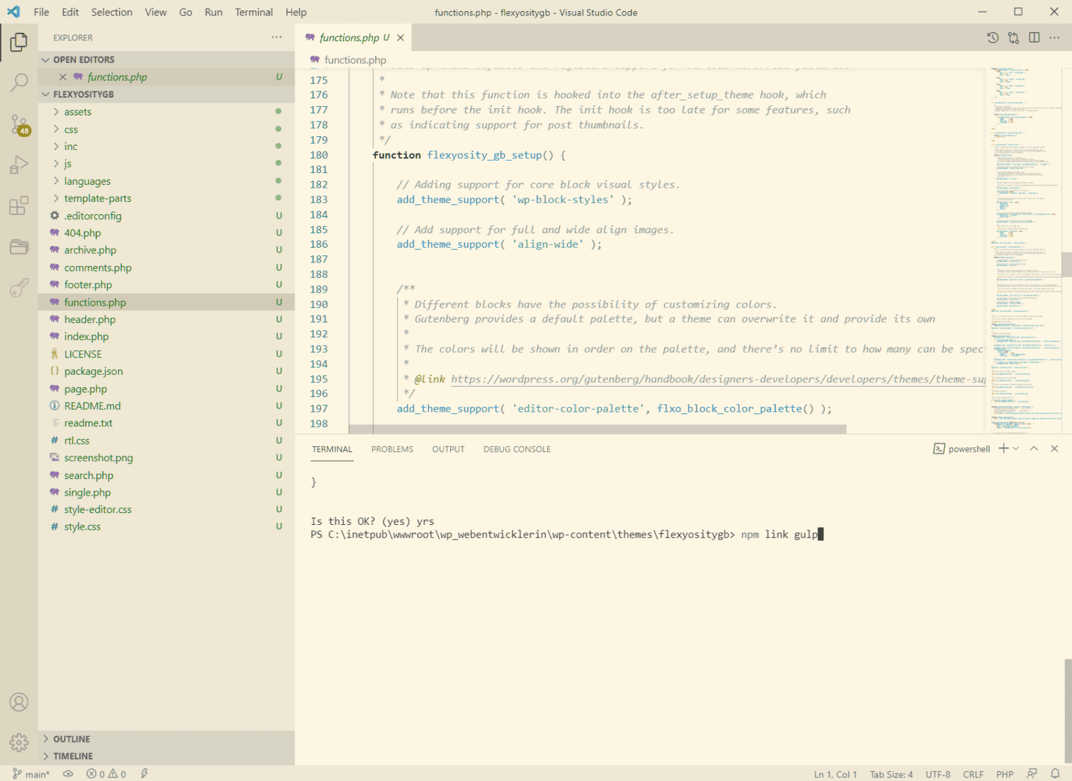 npm link gulp